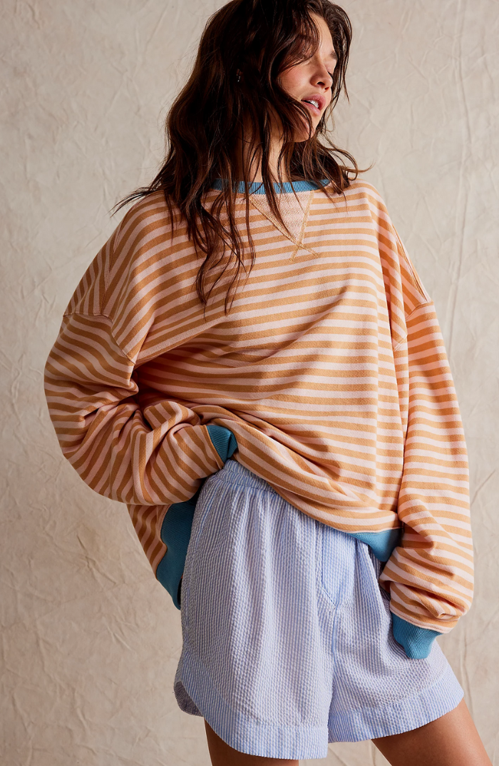 Catje™|Oversized Trui met Levendige Strepen