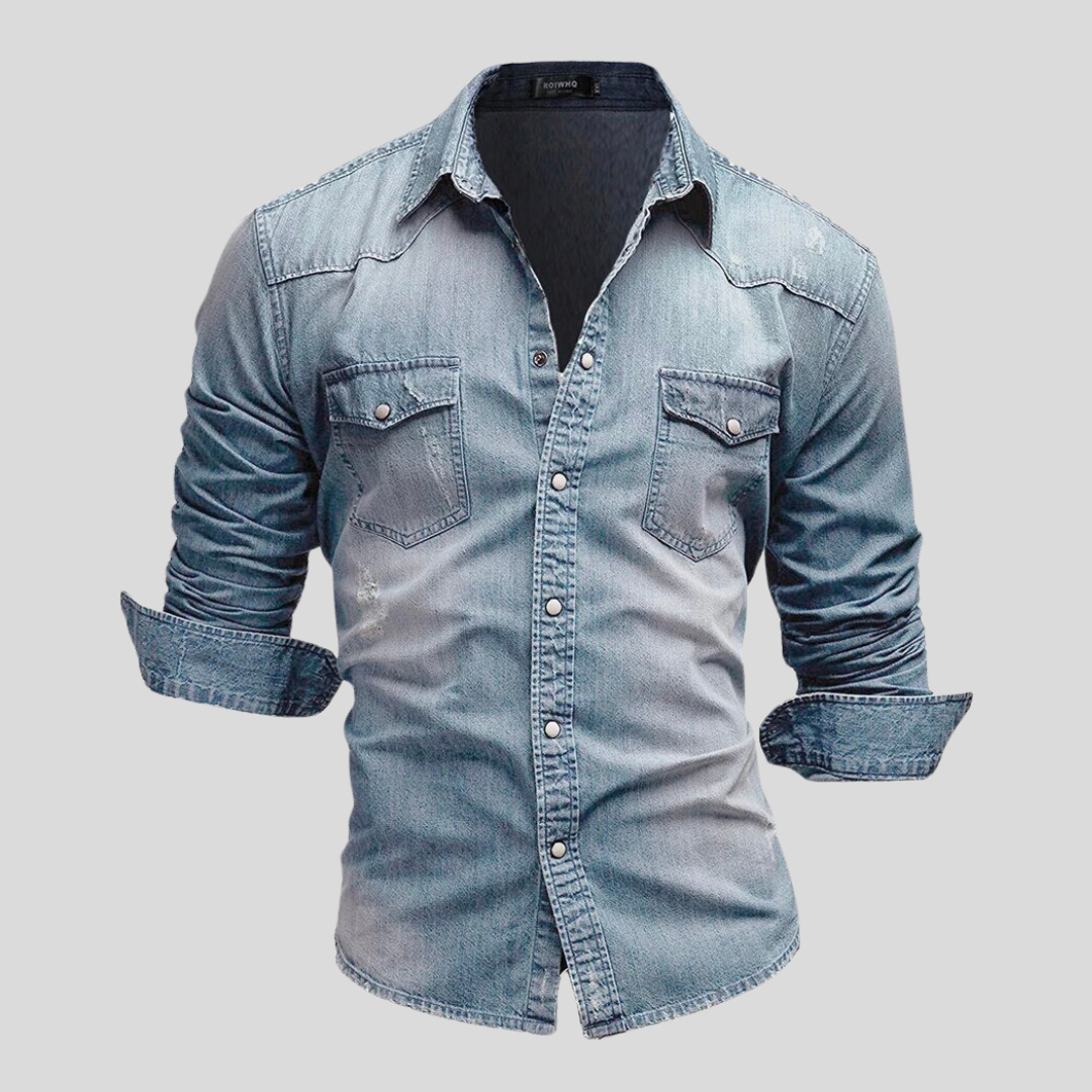 Jaxx™|Comfortabel Denim Overhemd