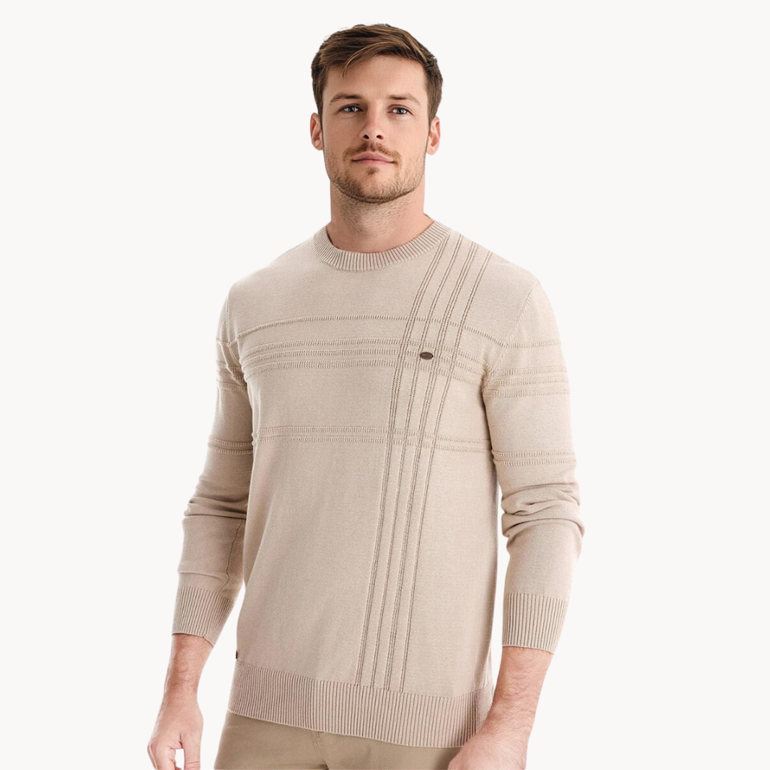 Huberd | Stijlvolle herenpullover met ruitdesign