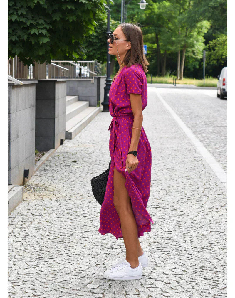 Saskia™ | Elegante V-hals Jurk