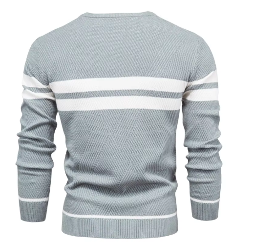Huberd | Stijlvolle herenpullover met visgraatpatroon