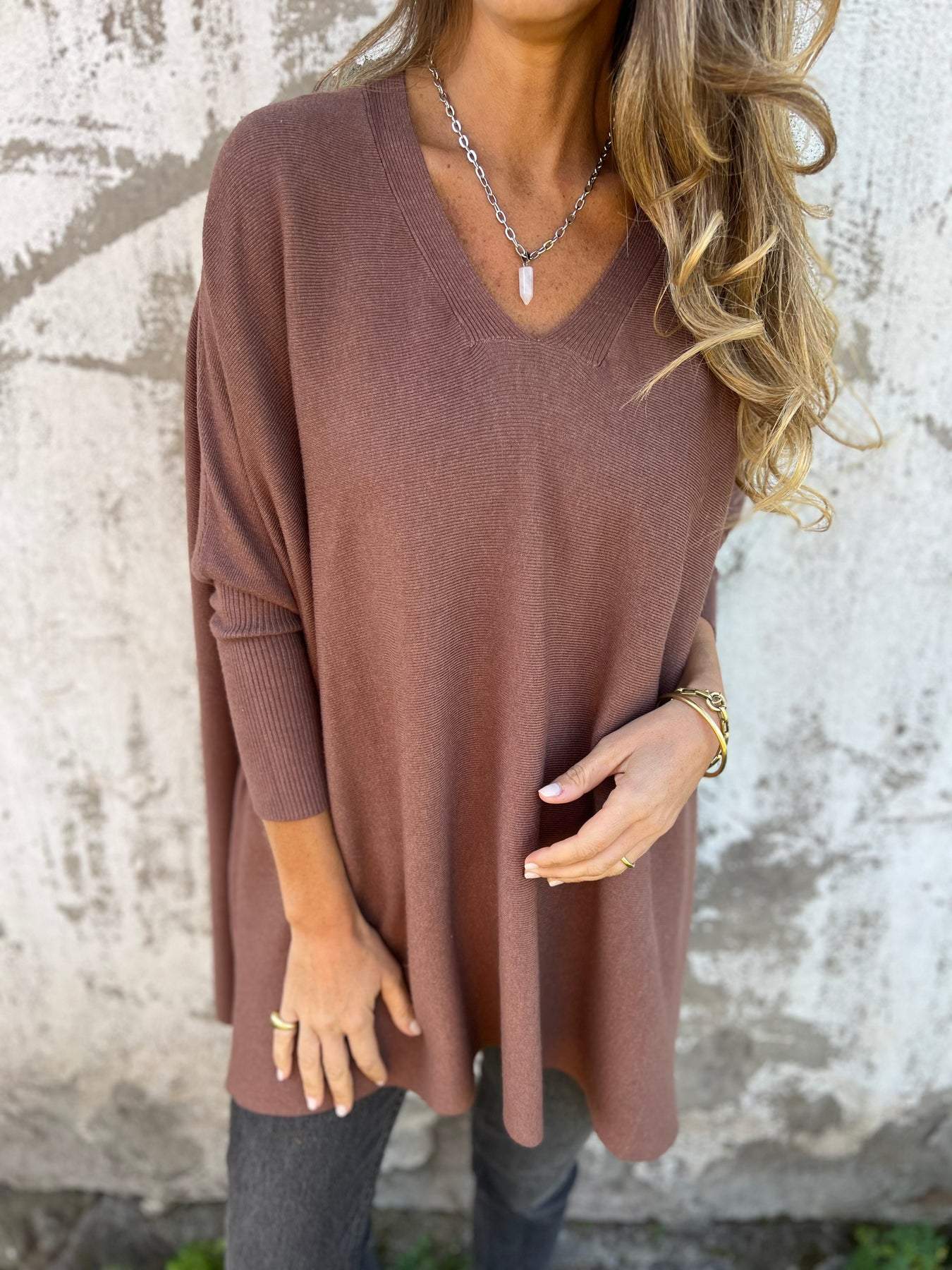 Elisabeth™|Trui met Oversized V-hals