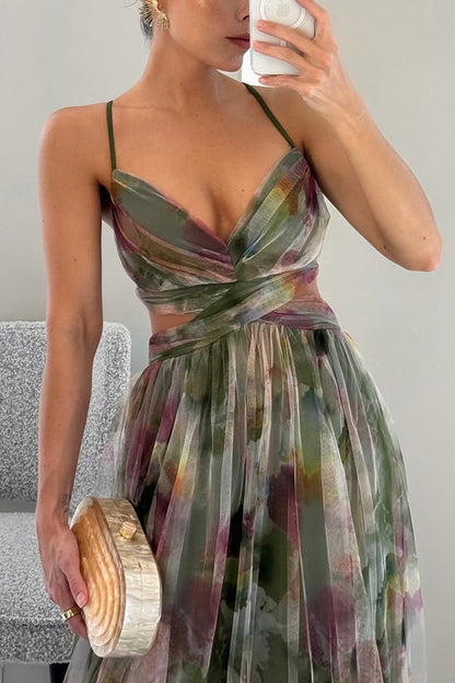Kiki™|Schattige maxi-jurk met bloemenprint