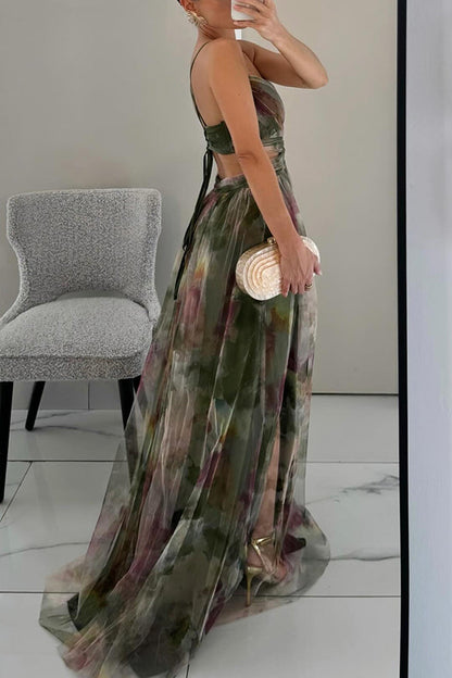 Kiki™|Schattige maxi-jurk met bloemenprint