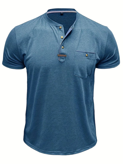 Roel™ | Elegant Ronde Hals T-shirt Met Zak