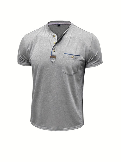 Roel™ | Elegant Ronde Hals T-shirt Met Zak