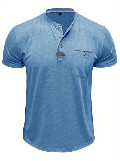 Roel™ | Elegant Ronde Hals T-shirt Met Zak