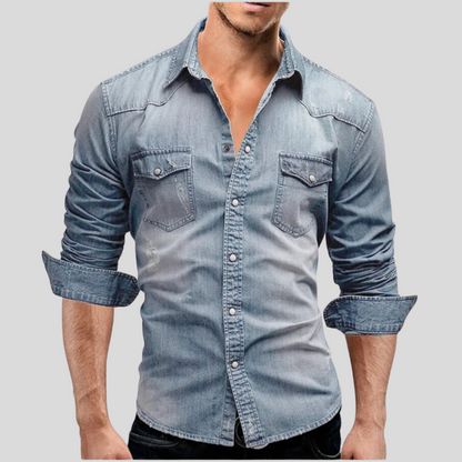 Jaxx™|Comfortabel Denim Overhemd