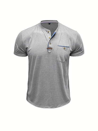 Roel™ | Elegant Ronde Hals T-shirt Met Zak