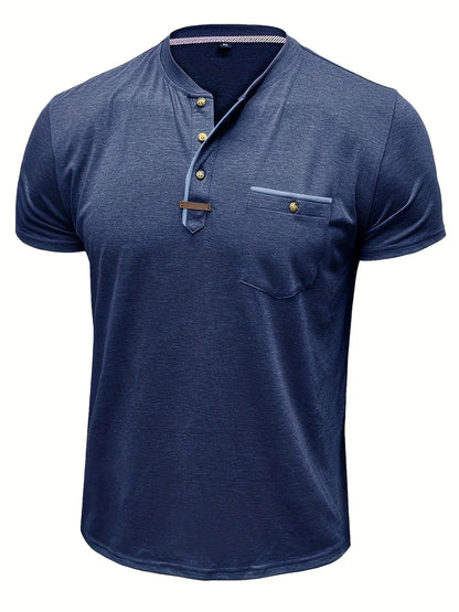 Roel™ | Elegant Ronde Hals T-shirt Met Zak