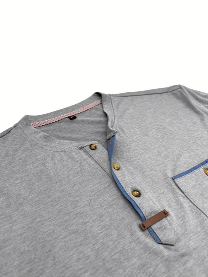 Roel™ | Elegant Ronde Hals T-shirt Met Zak