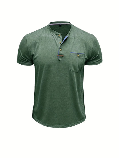 Roel™ | Elegant Ronde Hals T-shirt Met Zak