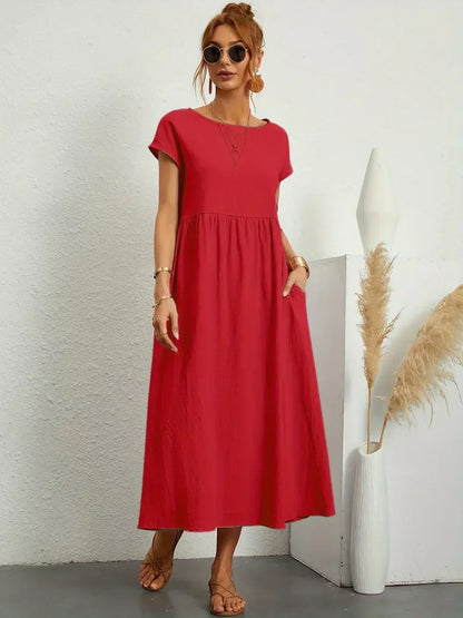 Liyana™|Relaxte Midi Jurk