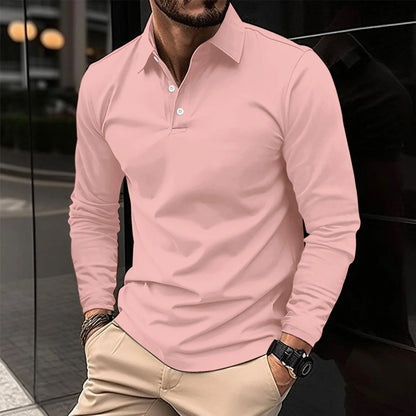 Pieter™|Casual Polo Shirt Met Lange Mouwen