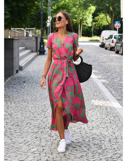 Saskia™ | Elegante V-hals Jurk