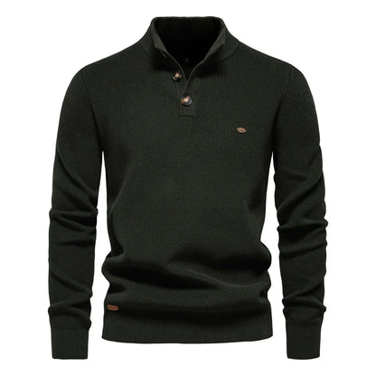 Huberd | Herenpullover met knoopdesign