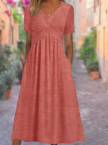 Isra™|Comfortabele Zomerjurk met V-hals