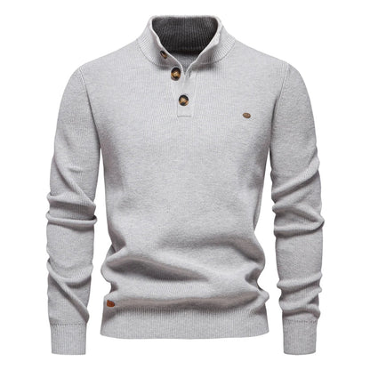 Huberd | Herenpullover met knoopdesign