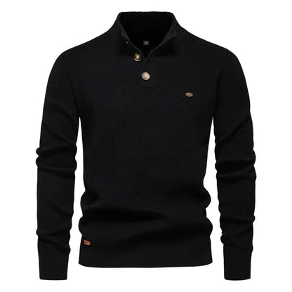 Huberd | Herenpullover met knoopdesign