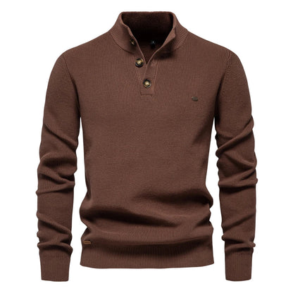 Huberd | Herenpullover met knoopdesign