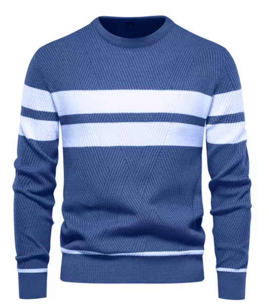 Huberd | Stijlvolle herenpullover met visgraatpatroon