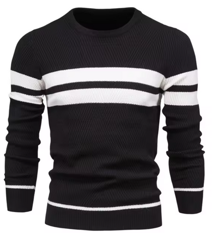 Huberd | Stijlvolle herenpullover met visgraatpatroon