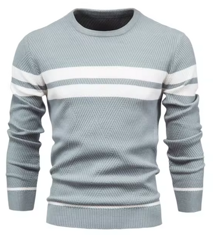 Huberd | Stijlvolle herenpullover met visgraatpatroon