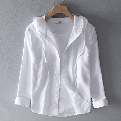 Marit™|Lichtgewicht Blouse met Capuchon