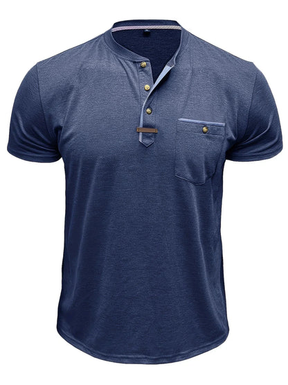 Roel™ | Elegant Ronde Hals T-shirt Met Zak