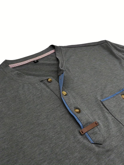 Roel™ | Elegant Ronde Hals T-shirt Met Zak
