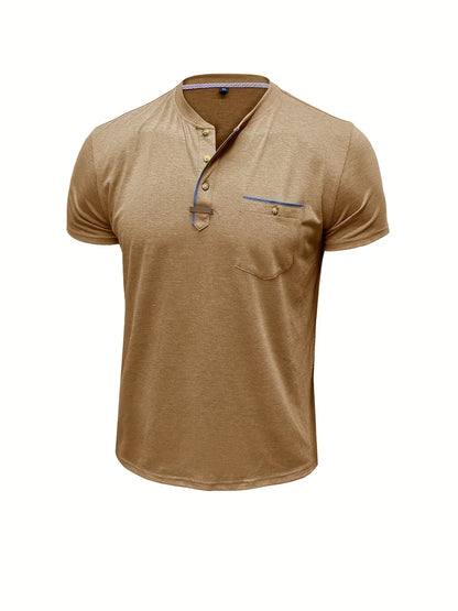 Roel™ | Elegant Ronde Hals T-shirt Met Zak