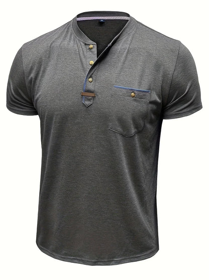 Roel™ | Elegant Ronde Hals T-shirt Met Zak