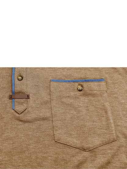 Roel™ | Elegant Ronde Hals T-shirt Met Zak