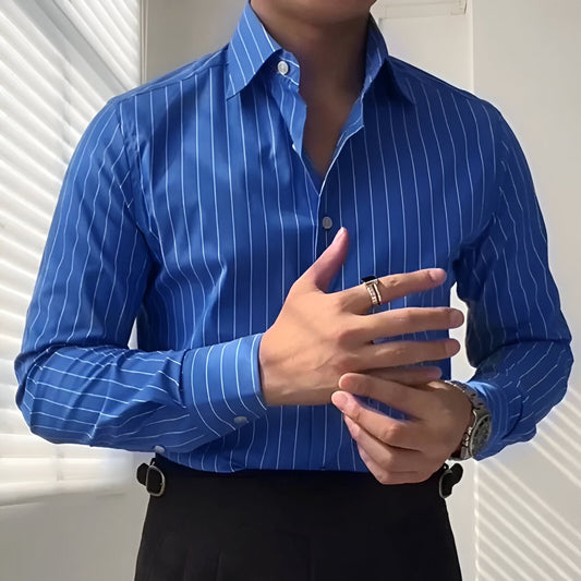 Daan™ | Kreukvrij Gestreept Overhemd